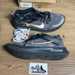 Used Nike x Off White Zoom Fly Black Size 12.5